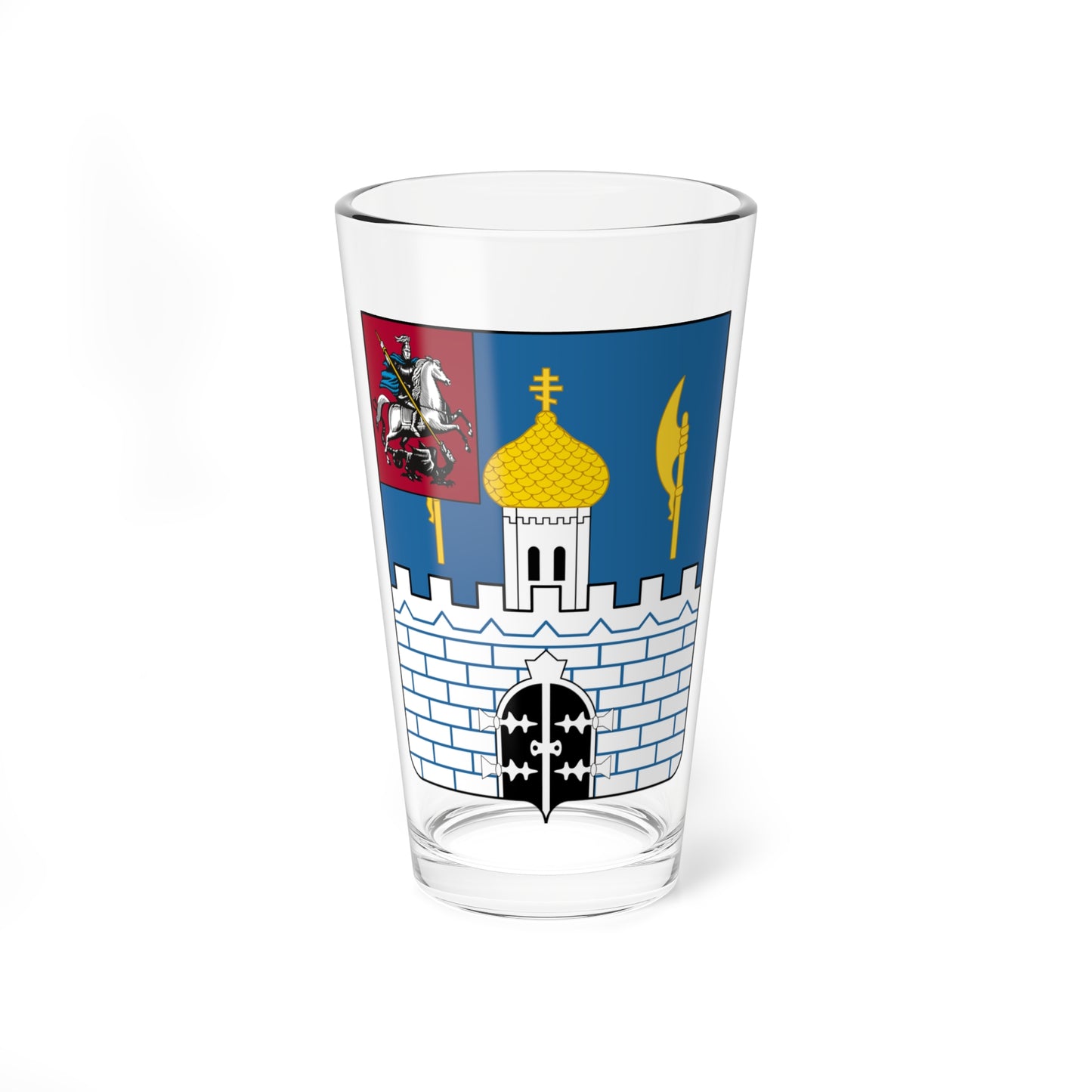 Coat of Arms with canton of Sergiev Posad Moscow oblast (Russia) (Coat of Arms) Pint Glass 16oz