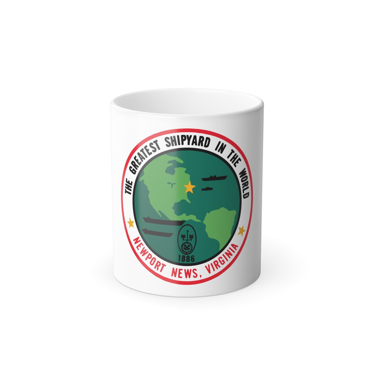 The Greatest Shipyard in the World Newport News VA (U.S. Navy) Color Changing Mug 11oz