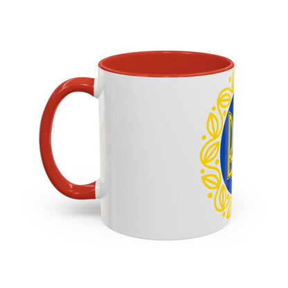 Coat of arms of Ukrainian People's Republic - Accent Coffee Mug