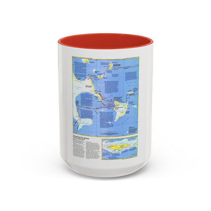 Americas - Threading the Island (1986) (Map) Accent Coffee Mug