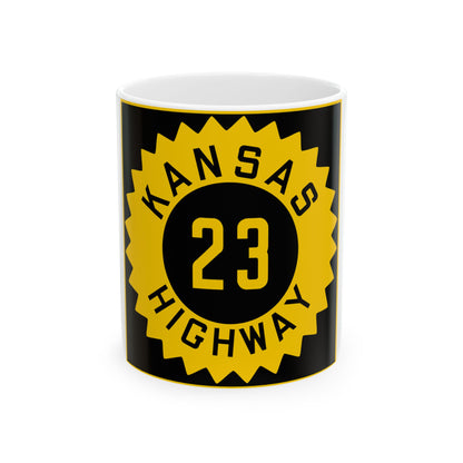 K-23 1926 (Kansas) (Road Sign) White Coffee Mug