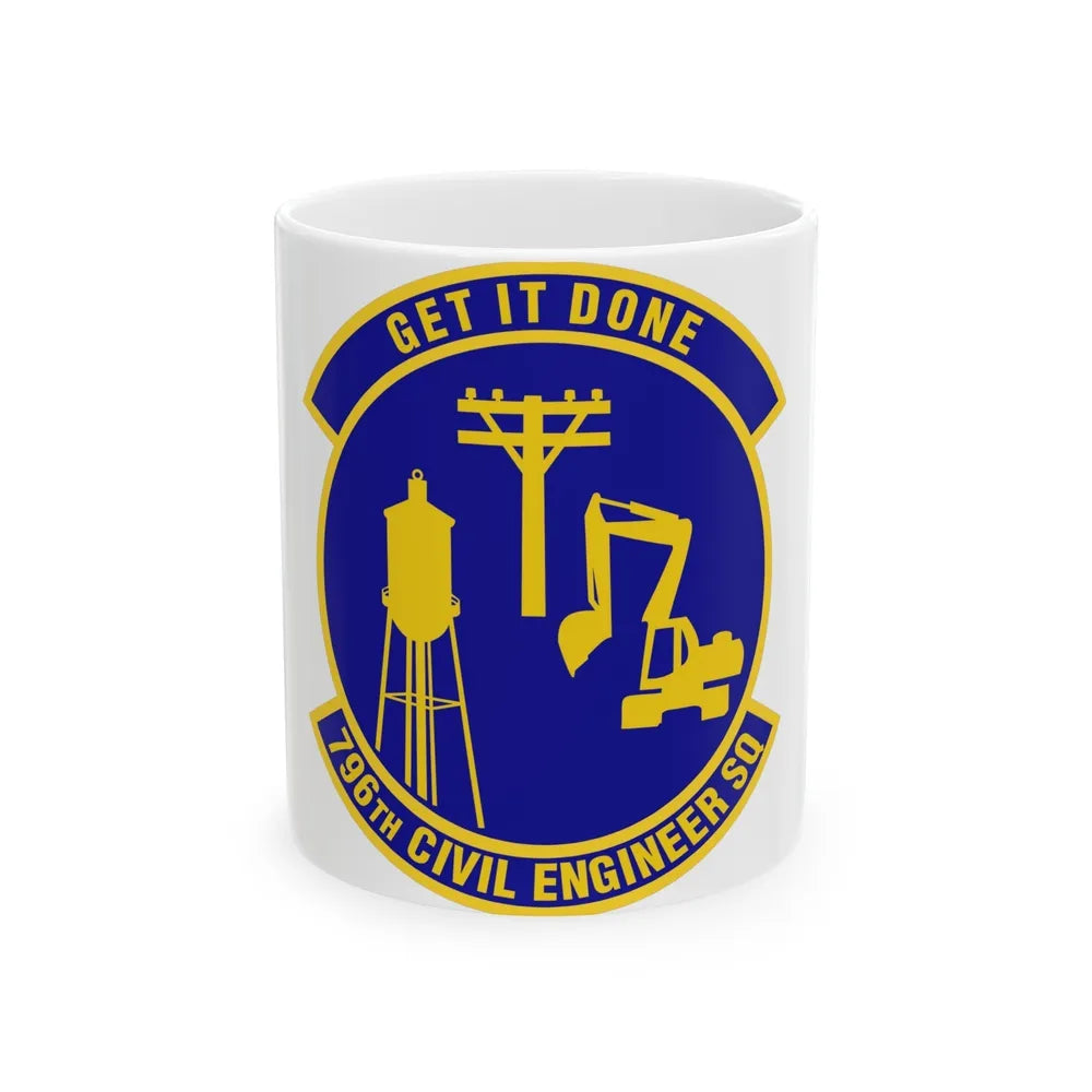 796th Civil Engineer Squadron (U.S. Air Force) White Coffee Mug-11oz-Go Mug Yourself