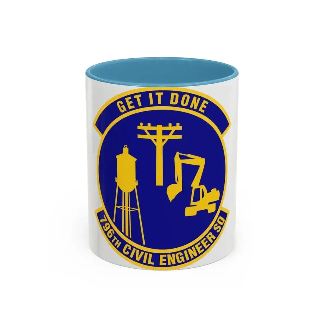 796th Civil Engineer Squadron (U.S. Air Force) Accent Coffee Mug 11oz Light Blue - Go Mug Yourself