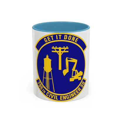 796th Civil Engineer Squadron (U.S. Air Force) Accent Coffee Mug 11oz Light Blue - Go Mug Yourself