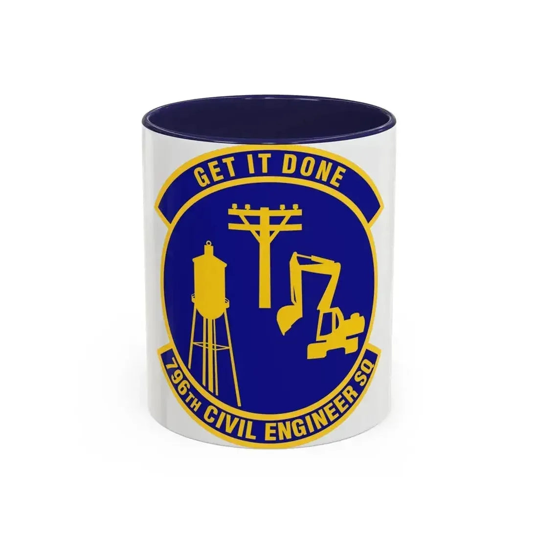 796th Civil Engineer Squadron (U.S. Air Force) Accent Coffee Mug 11oz Navy - Go Mug Yourself