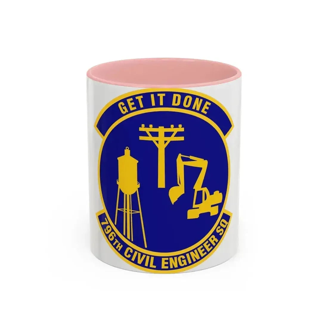 796th Civil Engineer Squadron (U.S. Air Force) Accent Coffee Mug 11oz Pink - Go Mug Yourself