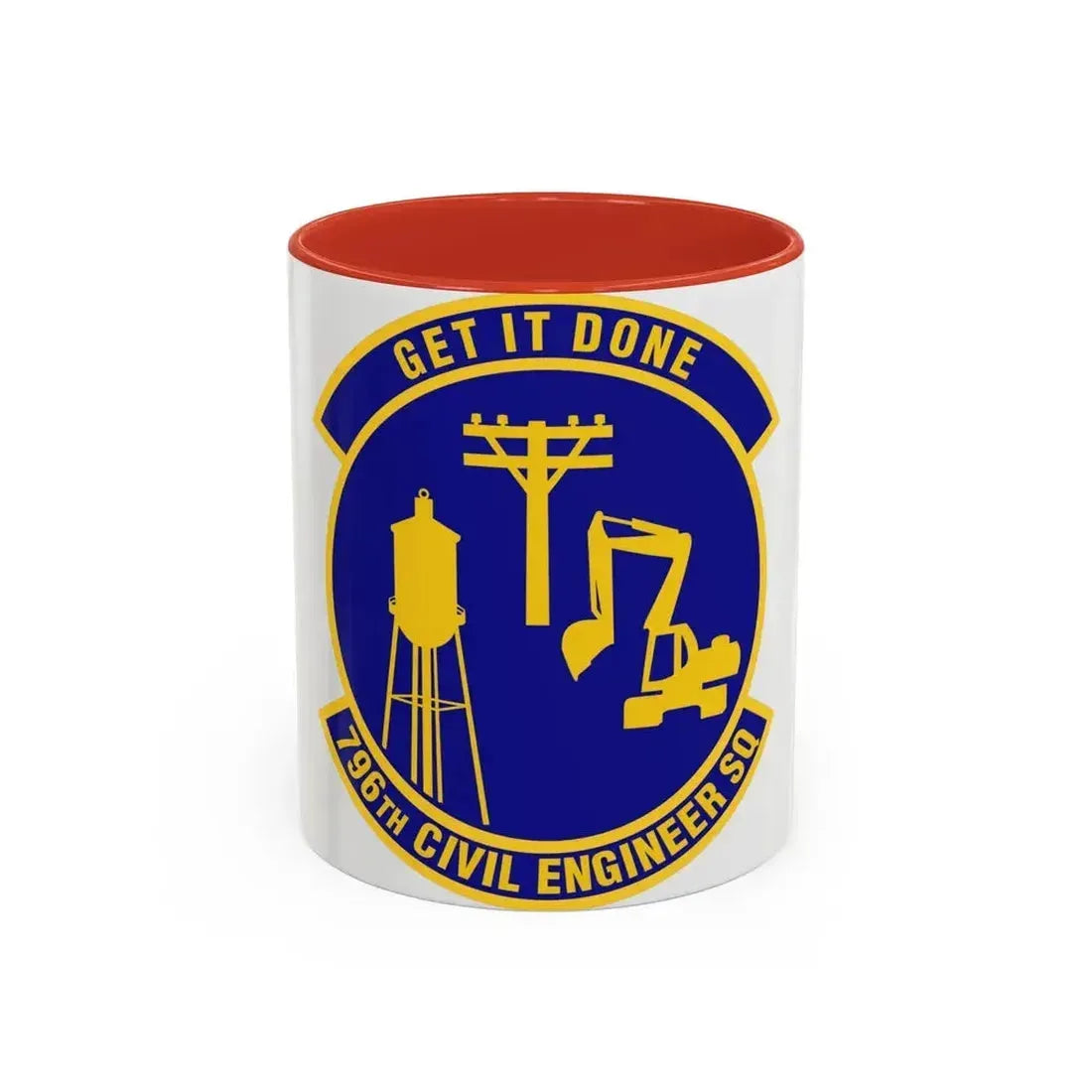 796th Civil Engineer Squadron (U.S. Air Force) Accent Coffee Mug 11oz Red - Go Mug Yourself