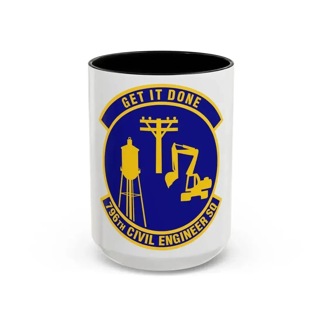 796th Civil Engineer Squadron (U.S. Air Force) Accent Coffee Mug 15oz Black - Go Mug Yourself