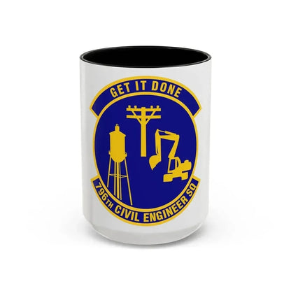 796th Civil Engineer Squadron (U.S. Air Force) Accent Coffee Mug 15oz Black - Go Mug Yourself