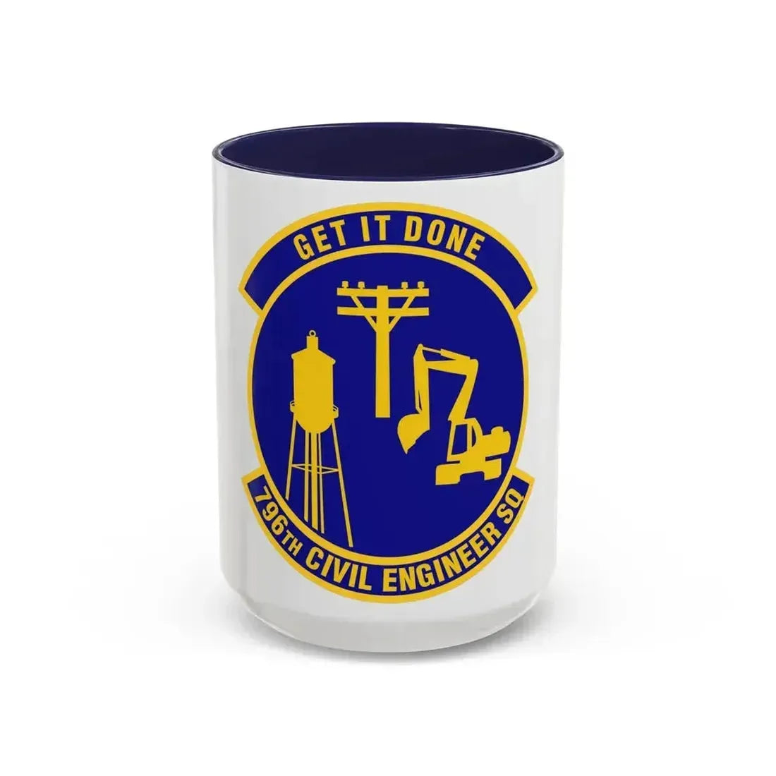 796th Civil Engineer Squadron (U.S. Air Force) Accent Coffee Mug 15oz Navy - Go Mug Yourself