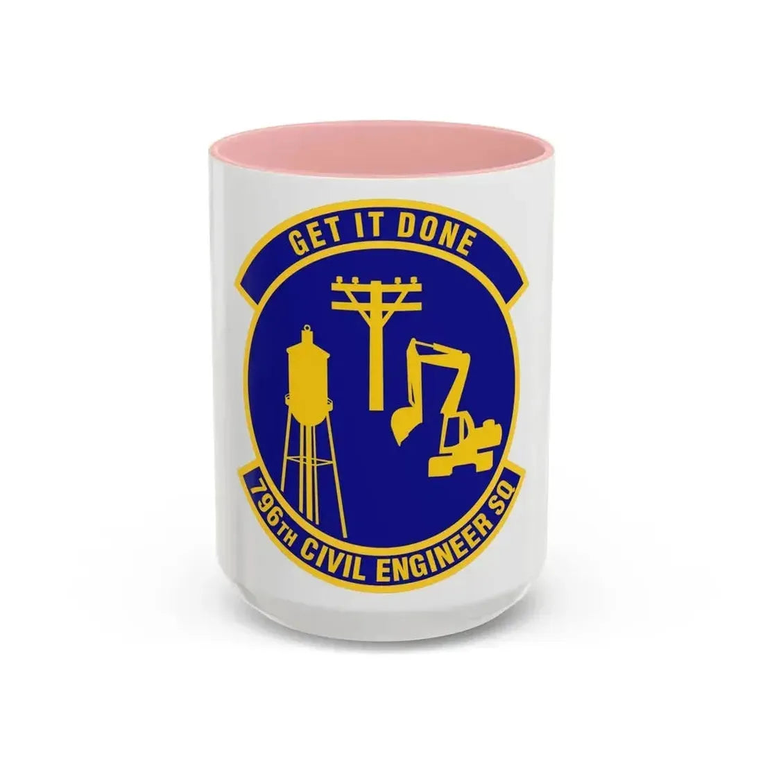 796th Civil Engineer Squadron (U.S. Air Force) Accent Coffee Mug 15oz Pink - Go Mug Yourself