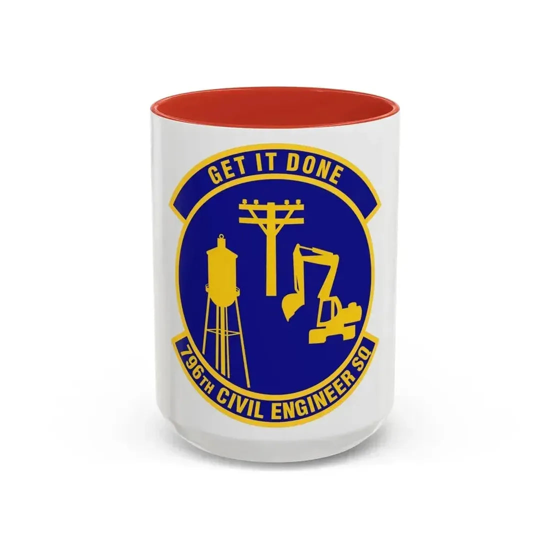 796th Civil Engineer Squadron (U.S. Air Force) Accent Coffee Mug 15oz Red - Go Mug Yourself