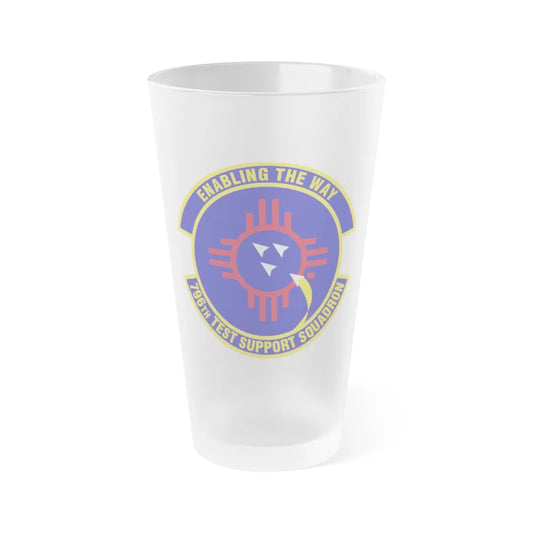 796th Test Support Squadron (U.S. Air Force) Frosted Pint Glass 16oz-16oz-Frosted-Go Mug Yourself