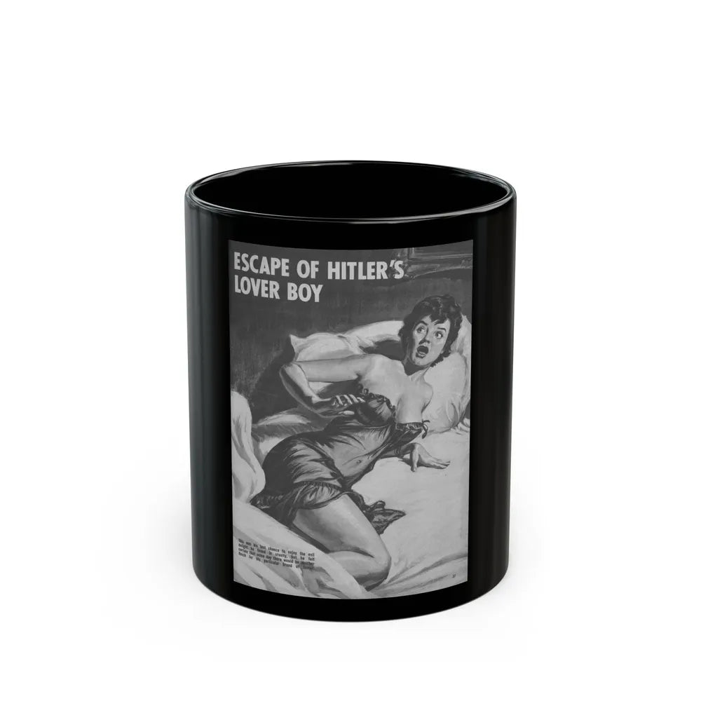 Escape Of Hitler's Lover Boy, World of Men, December 1963 - Black Coffee Mug-11oz-Go Mug Yourself