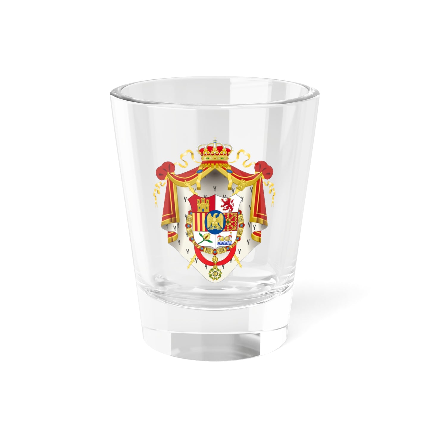 Grand Coat of Arms of Joseph Bonaparte as King of Spain type 2 (Spain) (Coat of Arms) Shot Glass 1.5oz