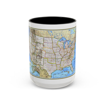 USA - The United States (1993) (Map) Accent Coffee Mug