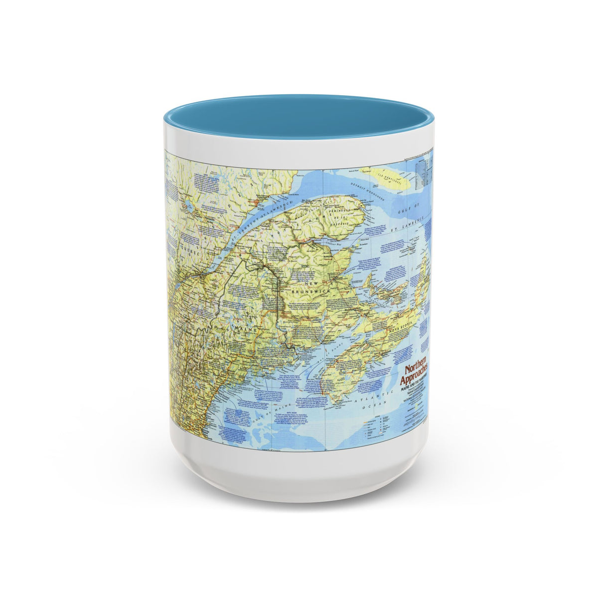 USA - Northern Approaches 1 (1985) (Map) Accent Coffee Mug