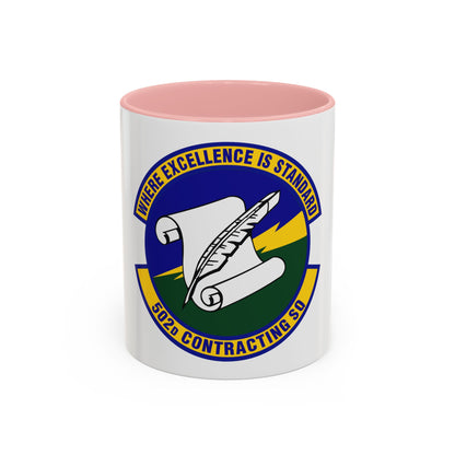 502d Contracting Squadron (U.S. Air Force) Accent Coffee Mug