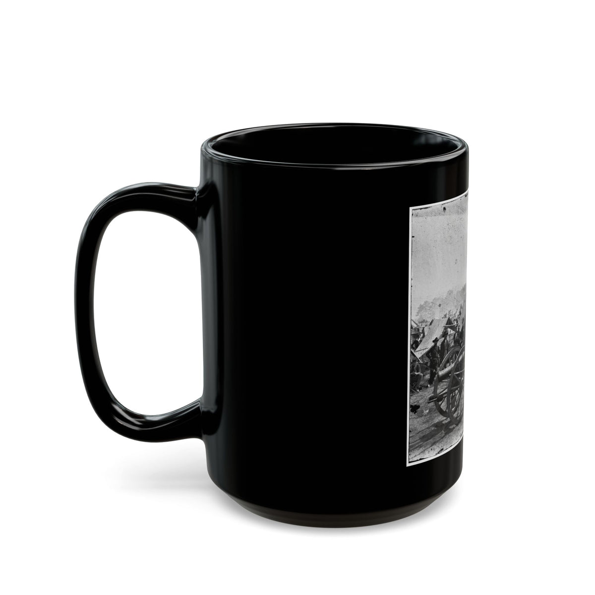 The Peninsula, Va. A 12-Pdr. Howitzer Gun Captured By Butterfield's Brigade Near Hanover Court House, May 27, 1862 (U.S. Civil War) Black Coffee Mug