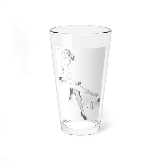 Illustration by Rene Bouche, 1944 - Pint Glass 16oz