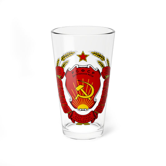 Emblem of the Dagestan ASSR 1978-1991 (Russia) (Coat of Arms) Pint Glass 16oz