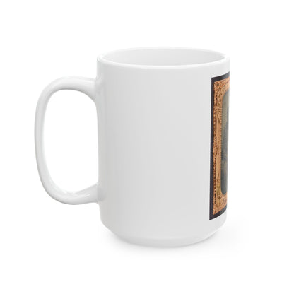Two Brothers In Arms (U.S. Civil War) White Coffee Mug