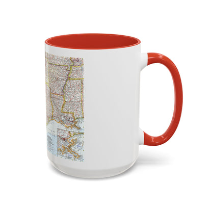 USA - South Central (1961) (Map) Accent Coffee Mug