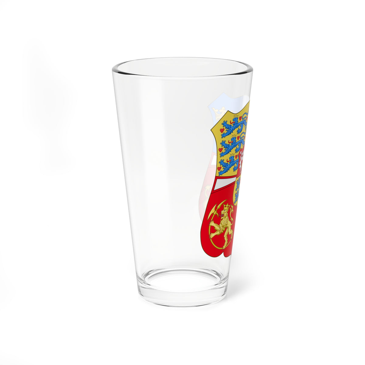 Royal Arms of Norway Denmark  Sweden 1460-1523 (Denmark) (Coat of Arms) Pint Glass 16oz