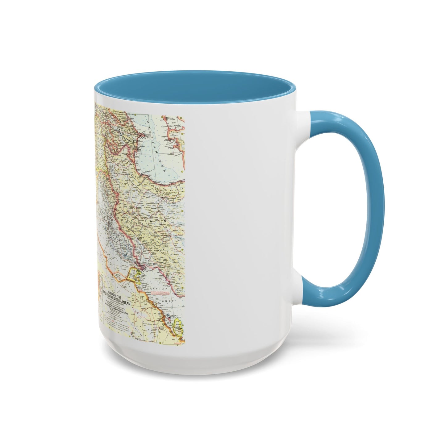 Middle East - The Eastern Mediterranean (1959) (Map) Accent Coffee Mug