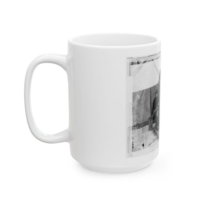 Petersburg, Virginia. Group Of Engineers And Draughtsmen, Headquarters, Army Of The Potomac (U.S. Civil War) White Coffee Mug