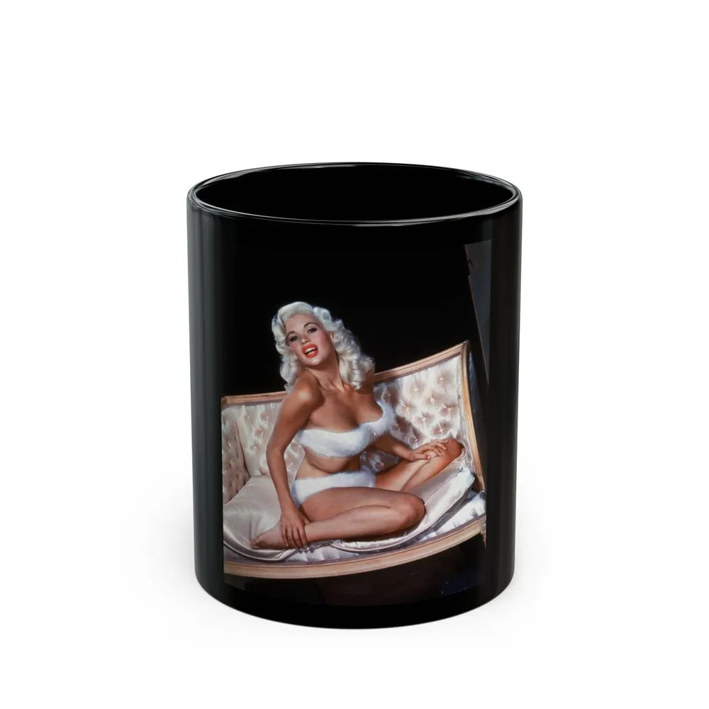 Jayne Mansfield #100 (Vintage Female Icon) Black Coffee Mug-11oz-Go Mug Yourself