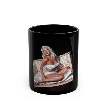 Jayne Mansfield #100 (Vintage Female Icon) Black Coffee Mug-11oz-Go Mug Yourself