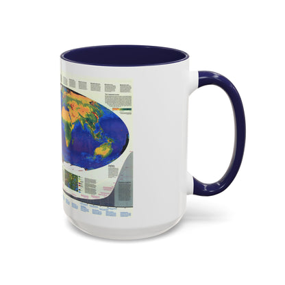 World Map - Endangered Earth (Map) Accent Coffee Mug