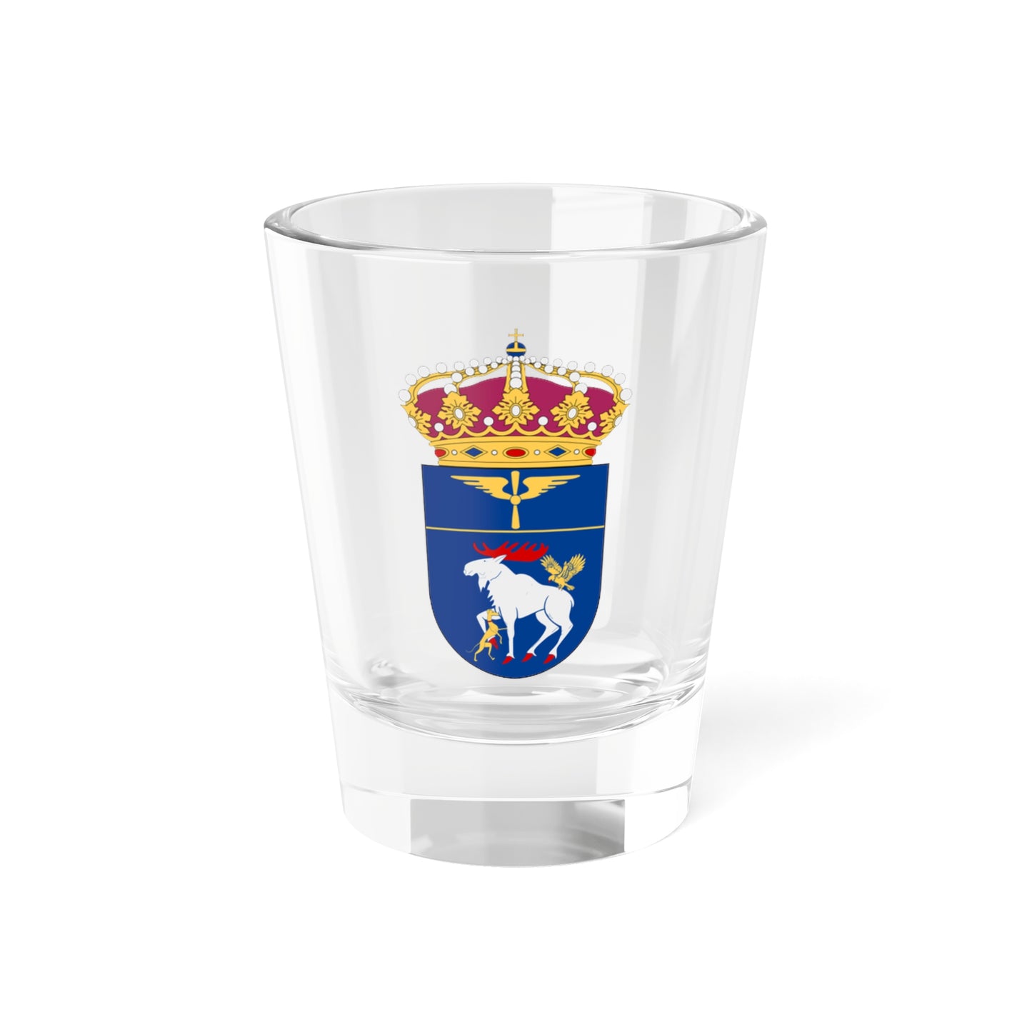 Jämtlands flygflottilj vapen (Sweden) (Coat of Arms) Shot Glass 1.5oz