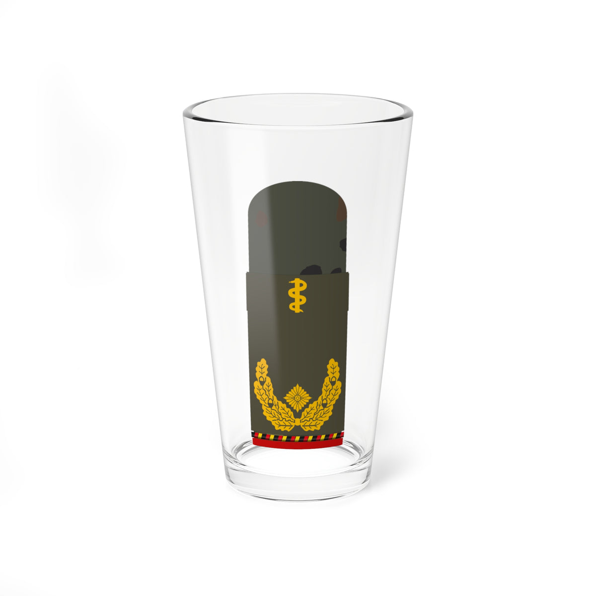 HA OS5 61b Generalarzt a.D. HM L (Military Rank) Pint Glass 16oz