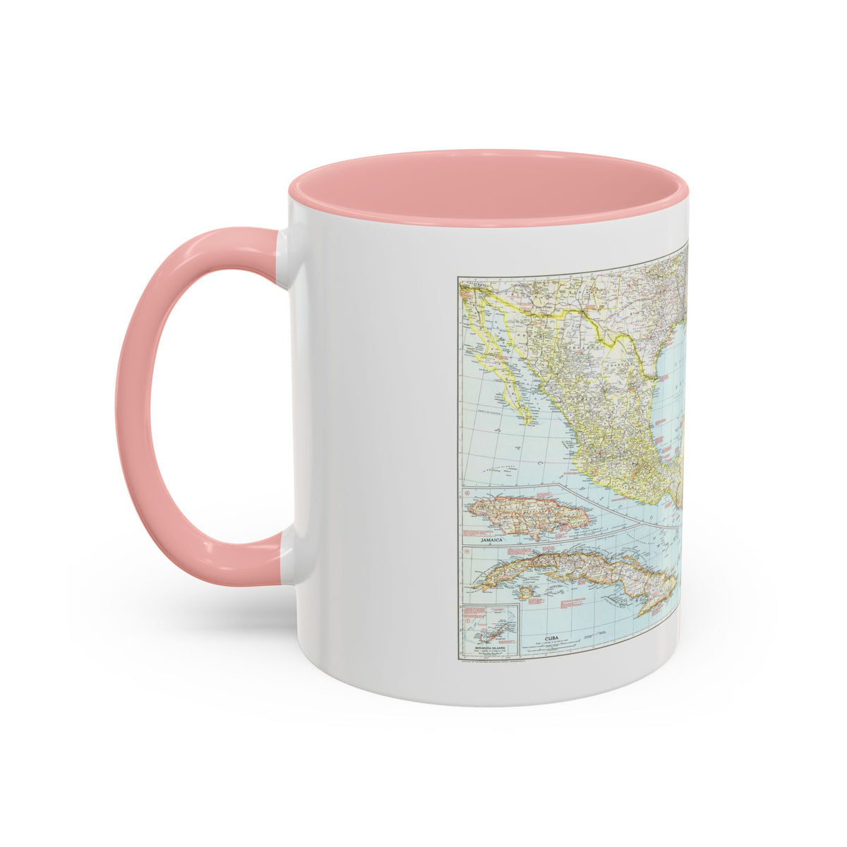 Central America & West Indies (1939) (Map) Accent Coffee Mug