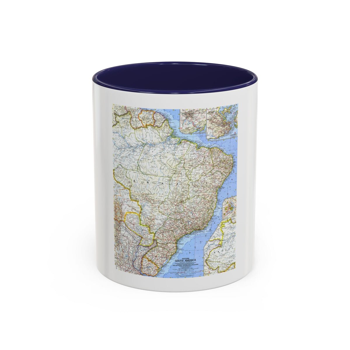 South America - Eastern (1962) (Map) Accent Coffee Mug