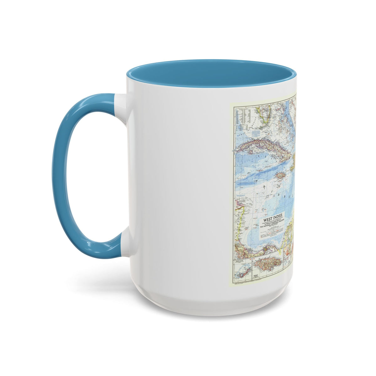 West Indies (1954) (Map) Accent Coffee Mug