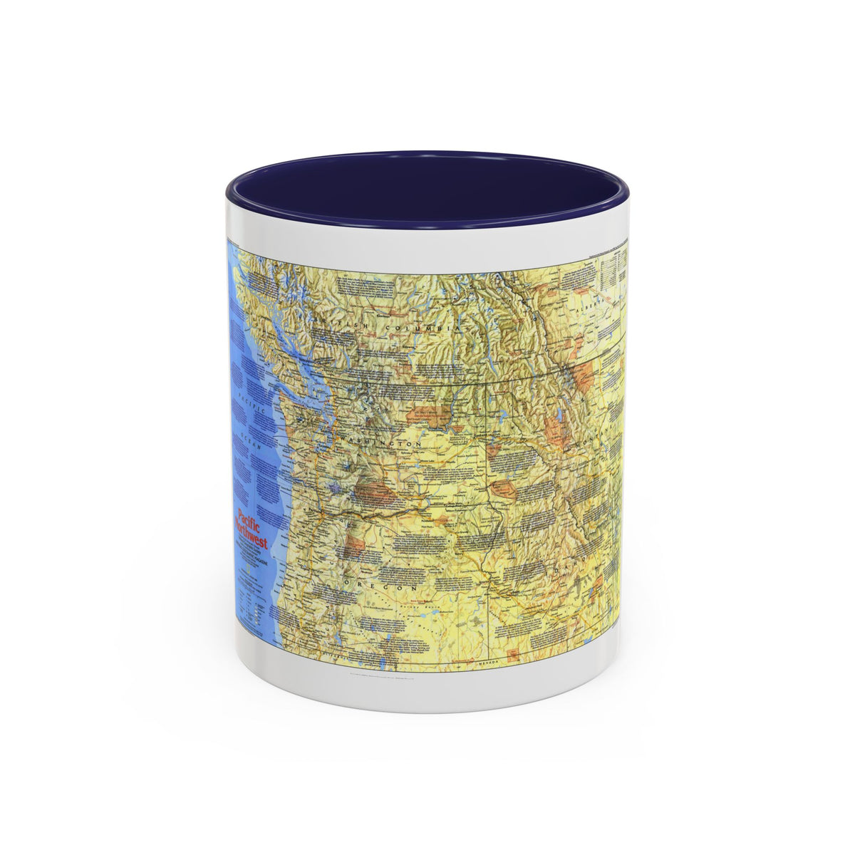 USA - Pacific Northwest 1 (1986) (Map) Accent Coffee Mug