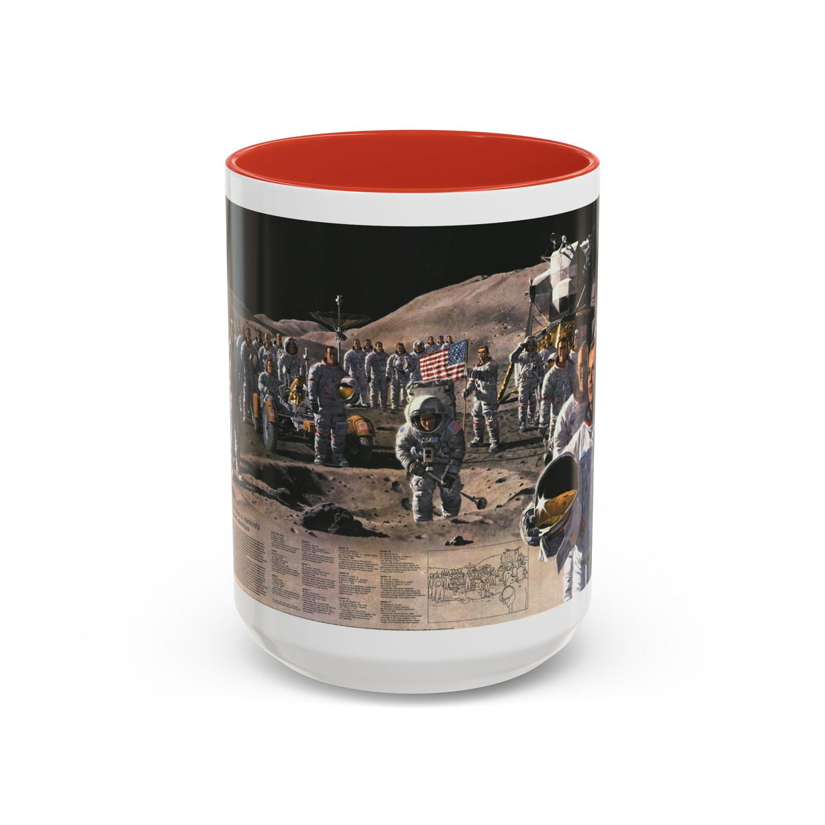 Space - Teammates in Mankind's Greatest Adventure (1973) (Map) Accent Coffee Mug