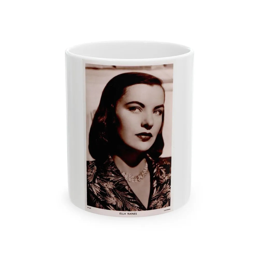 Ella Raines #85 (Vintage Female Icon) White Coffee Mug-11oz-Go Mug Yourself