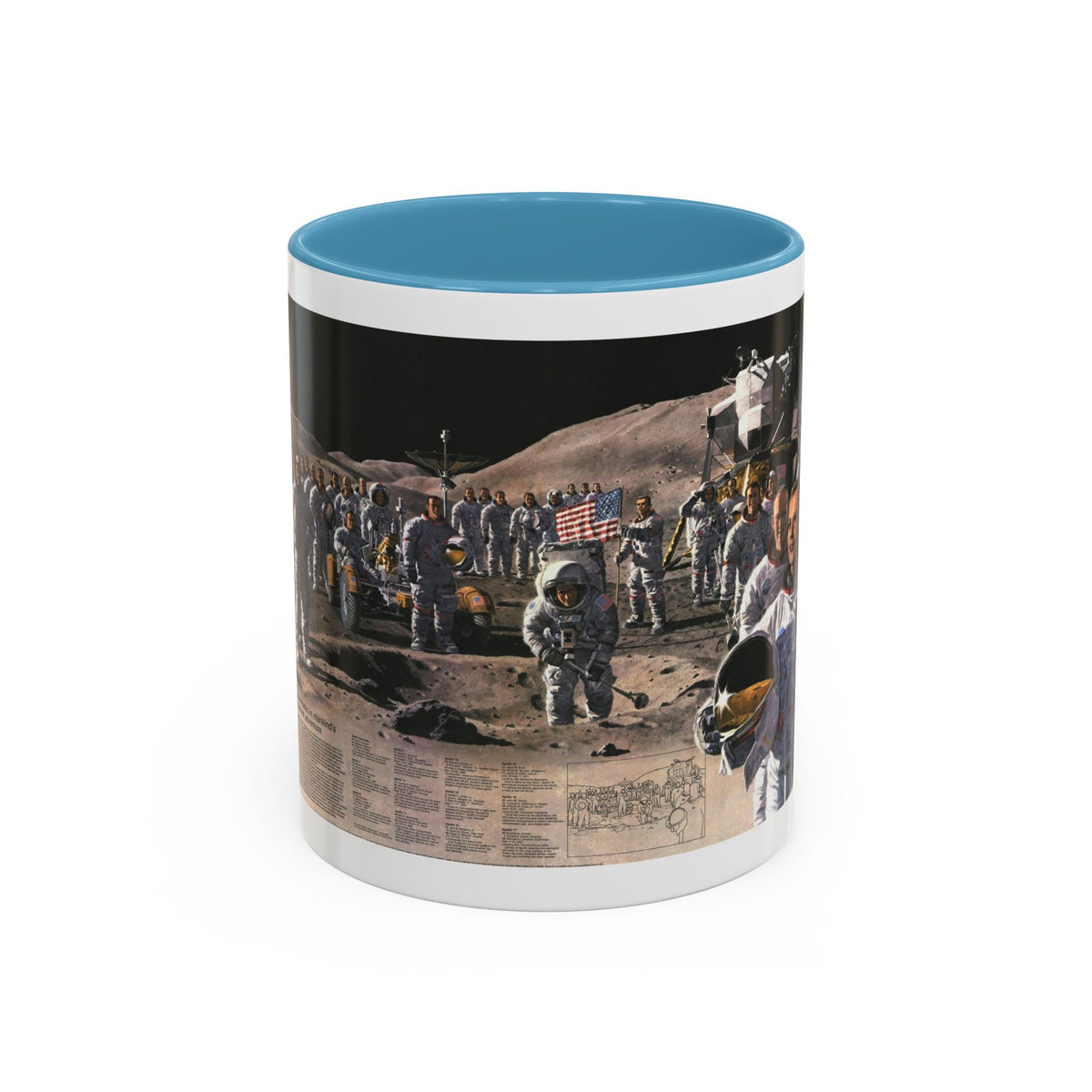 Space - Teammates in Mankind's Greatest Adventure (1973) (Map) Accent Coffee Mug