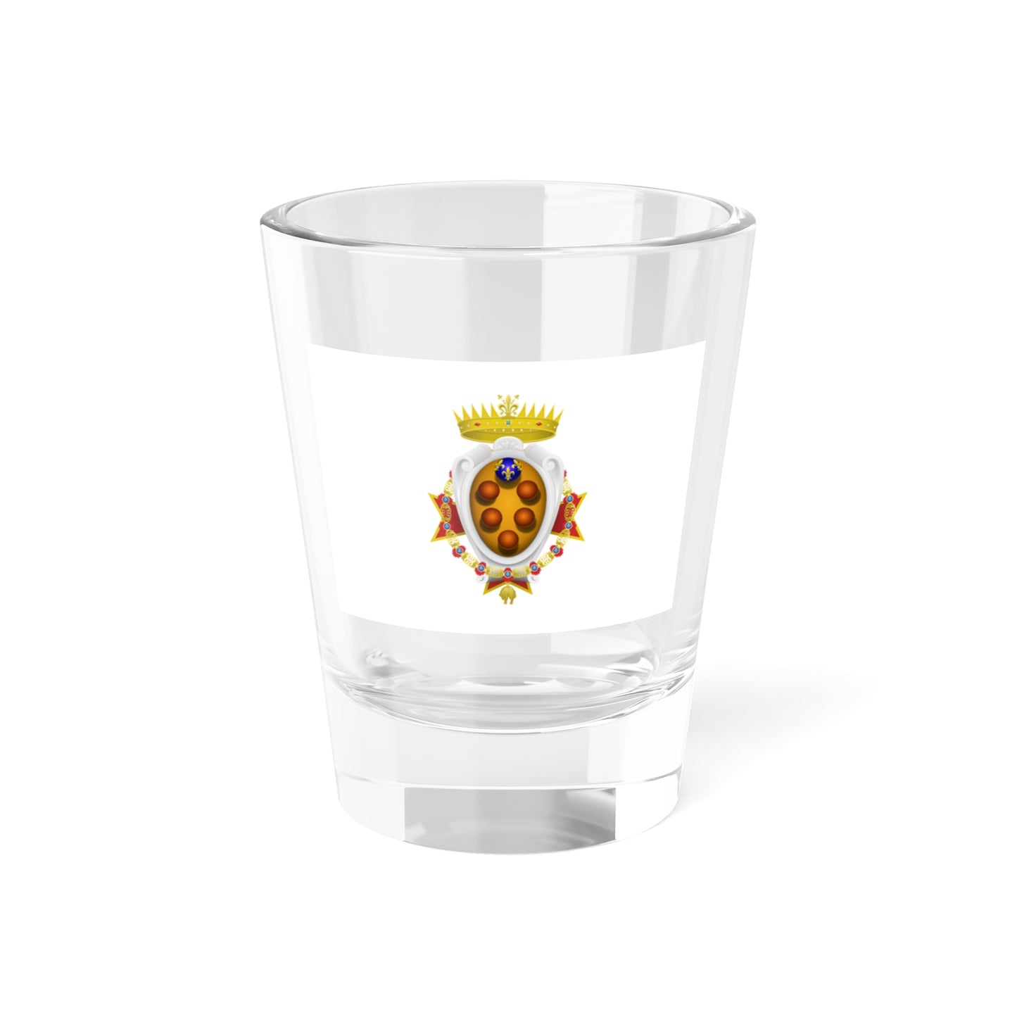 Flag of the Grand Duchy of Tuscany 1562-1737 (Italy) (Coat of Arms) Shot Glass 1.5oz