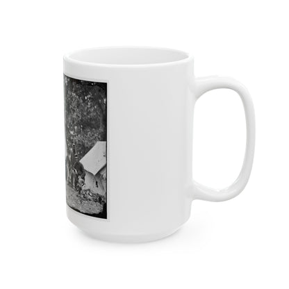 Fairfax Court House, Virginia. Capt. J.B. Howard, A.Q.M. And Group At Headquarters, Army Of The Potomac (U.S. Civil War) White Coffee Mug