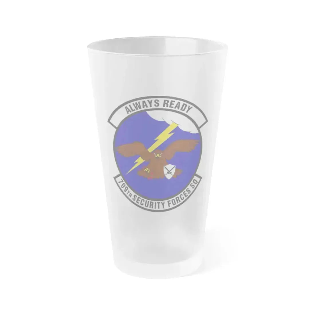 799th Security Forces Squadron (U.S. Air Force) Frosted Pint Glass 16oz 16oz Frosted - Go Mug Yourself