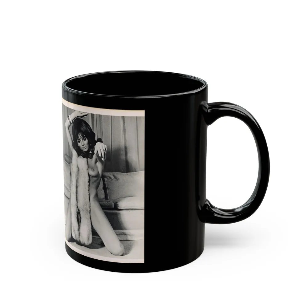 Julie Ege #178 (Vintage Female Icon) Black Coffee Mug-Go Mug Yourself