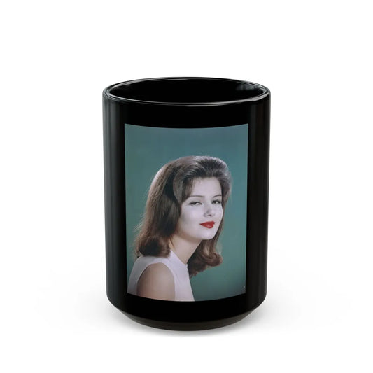 Pamela Tiffin #49 (Vintage Female Icon) Black Coffee Mug-15oz-Go Mug Yourself