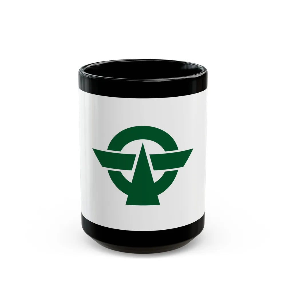 Flag of Kodaira Tokyo Japan - Black Coffee Mug-15oz-Go Mug Yourself