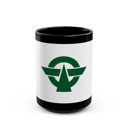 Flag of Kodaira Tokyo Japan - Black Coffee Mug-15oz-Go Mug Yourself