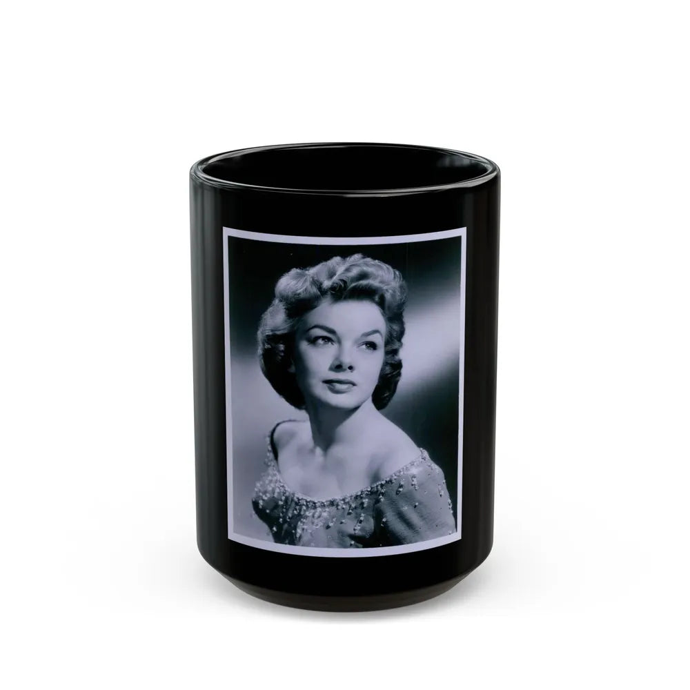 Leslie Parrish #193 (Vintage Female Icon) Black Coffee Mug-15oz-Go Mug Yourself